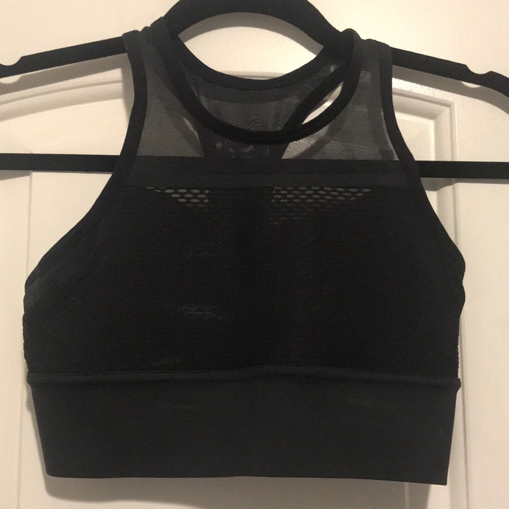 New Balance mesh black sports bra